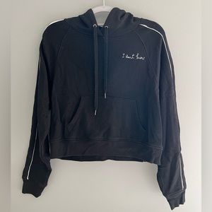 Forever 21 Black Cropped Hoodie